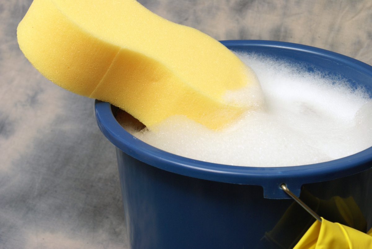 soapy water bucket