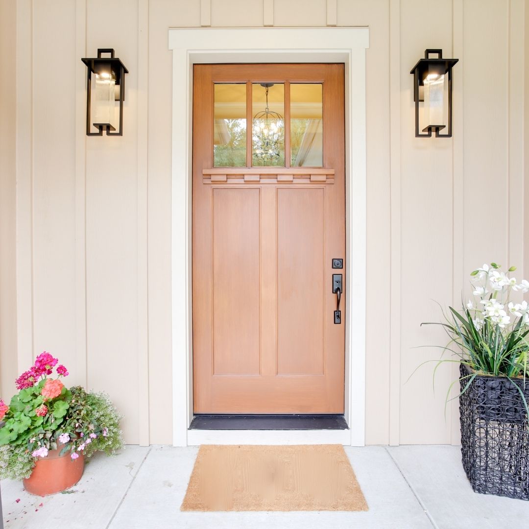 wooden house door